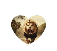 Phayah Ambientador de coche con diseño de león rugido de lavanda, tarjeta con forma de corazón, tarjeta perfumada colgante, 6 piezas para cajones de armario de automóviles