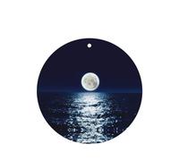 Phayah Ambientador de coche con diseño de luna llena en la noche, aroma a lavanda, tarjeta de forma redonda, para colgar, tarjeta perfumada, 6 unidades, para coche, armario, cajón, eliminar
