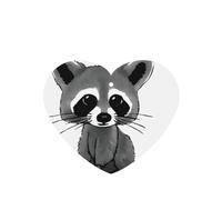 Phayah Ambientador de coche con diseño de mapache de dibujos animados, con aroma a lavanda, tarjeta en forma de corazón, para colgar, tarjeta perfumada, 4 unidades, para coche, armario, cajón