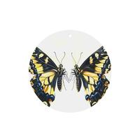 Phayah Ambientador de coche con diseño de mariposa con cresta de pico, aroma de lavanda, tarjeta de forma redonda, para colgar, tarjeta perfumada, 4 piezas para coche, armario, cajón, eliminar
