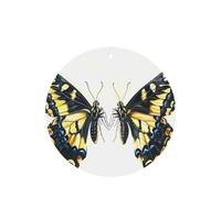 Phayah Ambientador de coche con diseño de mariposa con cresta de pico, aroma de lavanda, tarjeta de forma redonda, para colgar, tarjeta perfumada, 6 unidades, para coche, armario, cajón, eliminar