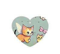 Phayah Ambientador de coche con diseño de mariposa de gatito, aroma de lavanda, tarjeta con forma de corazón, tarjeta perfumada para colgar, 4 piezas para cajones de armario de automóviles