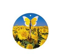 Phayah Ambientador de coche con diseño de mariposa en la cruz, aroma a lavanda, tarjeta de forma redonda, para colgar, tarjeta perfumada, 6 piezas para cajones de armario de automóviles