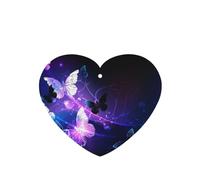 Phayah Ambientador de coche con diseño de mariposas nocturnas con aroma a lavanda, tarjeta en forma de corazón, para colgar, 4 unidades, para coche, armario, cajón, eliminar