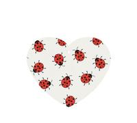 Phayah Ambientador de coche con diseño de mariquitas, patrón moteado infinito, aroma a lavanda, tarjeta con forma de corazón, 6 unidades, para coche, armario, cajón, eliminar