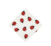 Phayah Ambientador de coche con diseño de mariquitas, patrón moteado infinito, aroma a lavanda, tarjeta cuadrada para colgar, tarjeta perfumada, 4 unidades, para coche, armario, cajón, eliminar