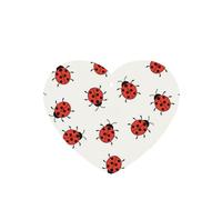 Phayah Ambientador de coche con diseño de mariquitas, patrón moteado infinito, aroma a lavanda, tarjeta con forma de corazón, tarjeta perfumada colgante, 4 unidades, para coche, armario, cajón