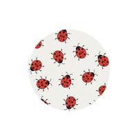 Phayah Ambientador de coche con diseño de mariquitas, patrón moteado infinito, aroma a lavanda, tarjeta de forma redonda, para colgar, 4 unidades, para coche, armario, cajón, eliminar