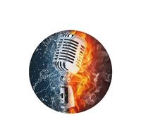 Phayah Ambientador de coche con diseño de micrófono de hielo y fuego, aroma a lavanda, tarjeta de forma redonda, para colgar, tarjeta perfumada, 6 unidades, para coche, armario, cajón, eliminar
