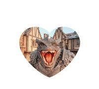 Phayah Ambientador de coche con diseño de monstruo de lagarto con aroma a lavanda, tarjeta en forma de corazón, tarjeta perfumada para colgar, 4 piezas para cajones de armario de automóviles