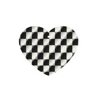 Phayah Ambientador de coche con diseño de mosaico blanco y negro con aroma a lavanda, tarjeta en forma de corazón, tarjeta perfumada colgante, 6 piezas para cajones de armario de automóviles