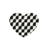 Phayah Ambientador de coche con diseño de mosaico blanco y negro con aroma a lavanda, tarjeta en forma de corazón, tarjeta perfumada colgante, 4 piezas para cajones de armario de automóviles