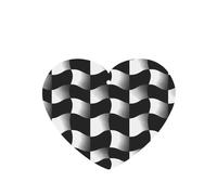 Phayah Ambientador de coche con diseño de mosaico de ondas en blanco y negro, aroma de lavanda, tarjeta con forma de corazón, tarjeta perfumada colgante, 4 piezas para cajones de armario de