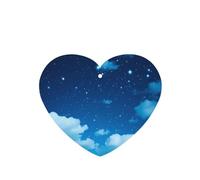 Phayah Ambientador de coche con diseño de nube blanca estrellada con aroma a lavanda, tarjeta con forma de corazón, tarjeta perfumada colgante, 6 piezas para cajones de armario de automóviles