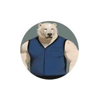 Phayah Ambientador de coche con diseño de oso en chaleco, aroma a lavanda, tarjeta de forma redonda, para colgar, tarjeta perfumada, 4 piezas para coches, armario, cajón, eliminar