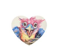 Phayah Ambientador de coche con diseño de pájaro patriarca de dibujos animados, aroma de lavanda, tarjeta con forma de corazón, tarjeta perfumada colgante, 6 piezas para cajones de armario de