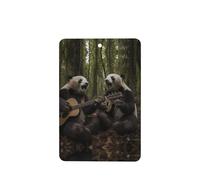 Phayah Ambientador de coche con diseño de panda gigante tocando guitarra, aroma lavanda, tarjeta rectangular para colgar, tarjeta perfumada, 6 piezas para cajones de armario de automóviles