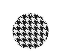 Phayah Ambientador de coche con diseño de pata de gallo negro con aroma a lavanda, tarjeta de forma redonda, para colgar, tarjeta perfumada, 4 piezas para coche, armario, cajón, eliminar