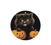 Phayah Ambientador de coche con diseño de pata de gato por calabaza, aroma de lavanda, tarjeta de forma redonda, para colgar, 4 unidades, para cajones de armario de automóviles