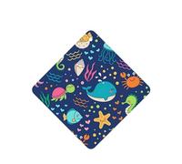 Phayah Ambientador de coche con diseño de peces de mar de dibujos animados, aroma a lavanda, tarjeta cuadrada para colgar, tarjeta perfumada, 6 piezas para coches, armario, cajón, eliminar