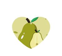 Phayah Ambientador de coche con diseño de pera de dibujos animados, aroma de lavanda, tarjeta con forma de corazón, tarjeta perfumada colgante, 4 piezas para cajones de armario de automóviles