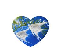 Phayah Ambientador de coche con diseño de pez ángel para acuario, aroma a lavanda, tarjeta en forma de corazón, tarjeta perfumada colgante, 6 unidades, para coche, armario, cajón, eliminar