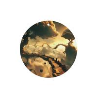 Phayah Ambientador de coche con diseño de puente de árbol antiguo, aroma de lavanda, tarjeta de forma redonda, para colgar, tarjeta perfumada, 6 piezas para cajones de armario de automóviles