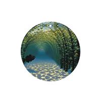 Phayah Ambientador de coche con diseño de puente de arco submarino, aroma de lavanda, tarjeta de forma redonda, para colgar, tarjeta perfumada, 4 piezas para cajones de armario de automóviles