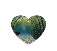 Phayah Ambientador de coche con diseño de puente de arco submarino, aroma de lavanda, tarjeta en forma de corazón, tarjeta perfumada colgante, 4 piezas para cajones de armario de automóviles