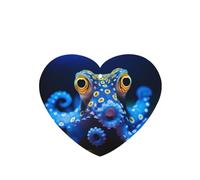 Phayah Ambientador de coche con diseño de pulpo con anillos azules, aroma a lavanda, tarjeta en forma de corazón, tarjeta perfumada colgante, 6 piezas para cajones de armario de automóviles