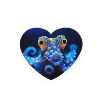 Phayah Ambientador de coche con diseño de pulpo con anillos azules, aroma a lavanda, tarjeta en forma de corazón, tarjeta perfumada colgante, 4 piezas para cajones de armario de automóviles