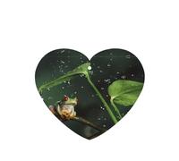 Phayah Ambientador de coche con diseño de rana de árbol de la paz, aroma de lavanda, tarjeta con forma de corazón, tarjeta perfumada colgante, 4 unidades, para coche, armario, cajón, eliminar