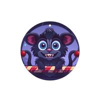 Phayah Ambientador de coche con diseño de ratón de dibujos animados, aroma de lavanda, tarjeta de forma redonda, para colgar, tarjeta perfumada, 6 piezas para cajones de armario de automóviles