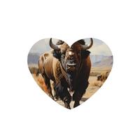 Phayah Ambientador de coche con diseño de rebaño de bisonte norteamericano, aroma a lavanda, tarjeta con forma de corazón, tarjeta perfumada colgante, 6 piezas para cajones de armario de automóviles