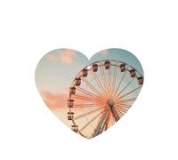 Phayah Ambientador de coche con diseño de rueda de la fortuna con diseño de lavanda con forma de corazón para colgar, tarjeta perfumada para colgar, 4 piezas para cajones de armario de automóviles