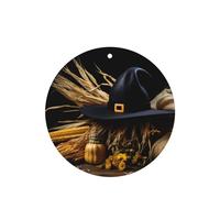 Phayah Ambientador de coche con diseño de sombrero de bruja con aroma a lavanda, tarjeta de forma redonda, para colgar, tarjeta perfumada, 6 piezas para cajones de armario de automóviles