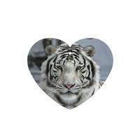 Phayah Ambientador de coche con diseño de tigre blanco con aroma a lavanda, tarjeta con forma de corazón, tarjeta perfumada colgante, 4 piezas para coches, armarios, zapatos