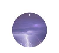 Phayah Ambientador de coche con diseño de tormenta de relámpago, aroma a lavanda, tarjeta de forma redonda, para colgar, 4 unidades, para cajones de armario de automóviles