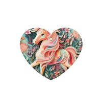 Phayah Ambientador de coche con diseño de unicornio de corte de papel rosa, aroma de lavanda, tarjeta con forma de corazón, tarjeta perfumada colgante, 4 piezas para cajones de armario de automóviles