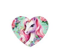 Phayah Ambientador de coche con diseño de unicornio rosa, aroma a lavanda, tarjeta con forma de corazón, tarjeta perfumada colgante, 4 piezas para cajones de armario de automóviles