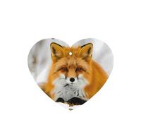 Phayah Ambientador de coche con diseño de zorro amarillo con aroma a lavanda, tarjeta en forma de corazón, tarjeta perfumada colgante, 6 piezas para cajones de armario de automóviles