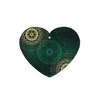 Phayah Ambientador de coche con diseño floral vintage verde con aroma a lavanda, tarjeta en forma de corazón para colgar, tarjeta perfumada para colgar, 4 piezas para coche, armario, cajón, eliminar