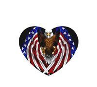 Phayah Ambientador de coche con diseño patriótico de águila patriótica con diseño de bandera de Estados Unidos, aroma de lavanda, tarjeta con forma de corazón, tarjeta perfumada colgante, 4 piezas