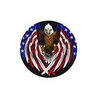 Phayah Ambientador de coche con diseño patriótico de águila patriótica con diseño de bandera de Estados Unidos, aroma de lavanda, tarjeta de forma redonda, para colgar, tarjeta perfumada, 4 piezas