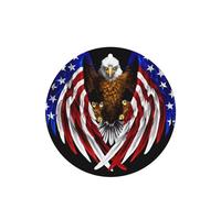 Phayah Ambientador de coche con diseño patriótico de águila patriótica con diseño de bandera de Estados Unidos, aroma de lavanda, tarjeta de forma redonda, para colgar, tarjeta perfumada, 6 piezas