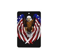 Phayah Ambientador de coche con diseño patriótico de águila patriótica con diseño de bandera de Estados Unidos, aroma de lavanda, tarjeta rectangular para colgar, tarjeta perfumada, 6 piezas para