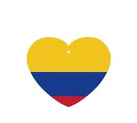Phayah Ambientador de fragancia con diseño de bandera de Colombia con aroma a lavanda para coche, forma de corazón, para colgar en el interior del coche, 6 unidades