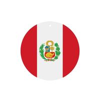 Phayah Ambientador de fragancia con diseño de bandera de Perú, aroma de lavanda, forma redonda, para colgar, para el interior del coche, 4 unidades