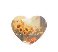 Phayah Ambientador de fragancia con diseño de girasoles bajo el alféizar de la ventana, aroma de lavanda, aroma de coche, forma de corazón, para colgar, 4 unidades