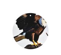 Phayah Ambientador de fragancia de águila con alas con patrón de lavanda para coche, forma redonda, para colgar, para el interior del coche, 4 unidades